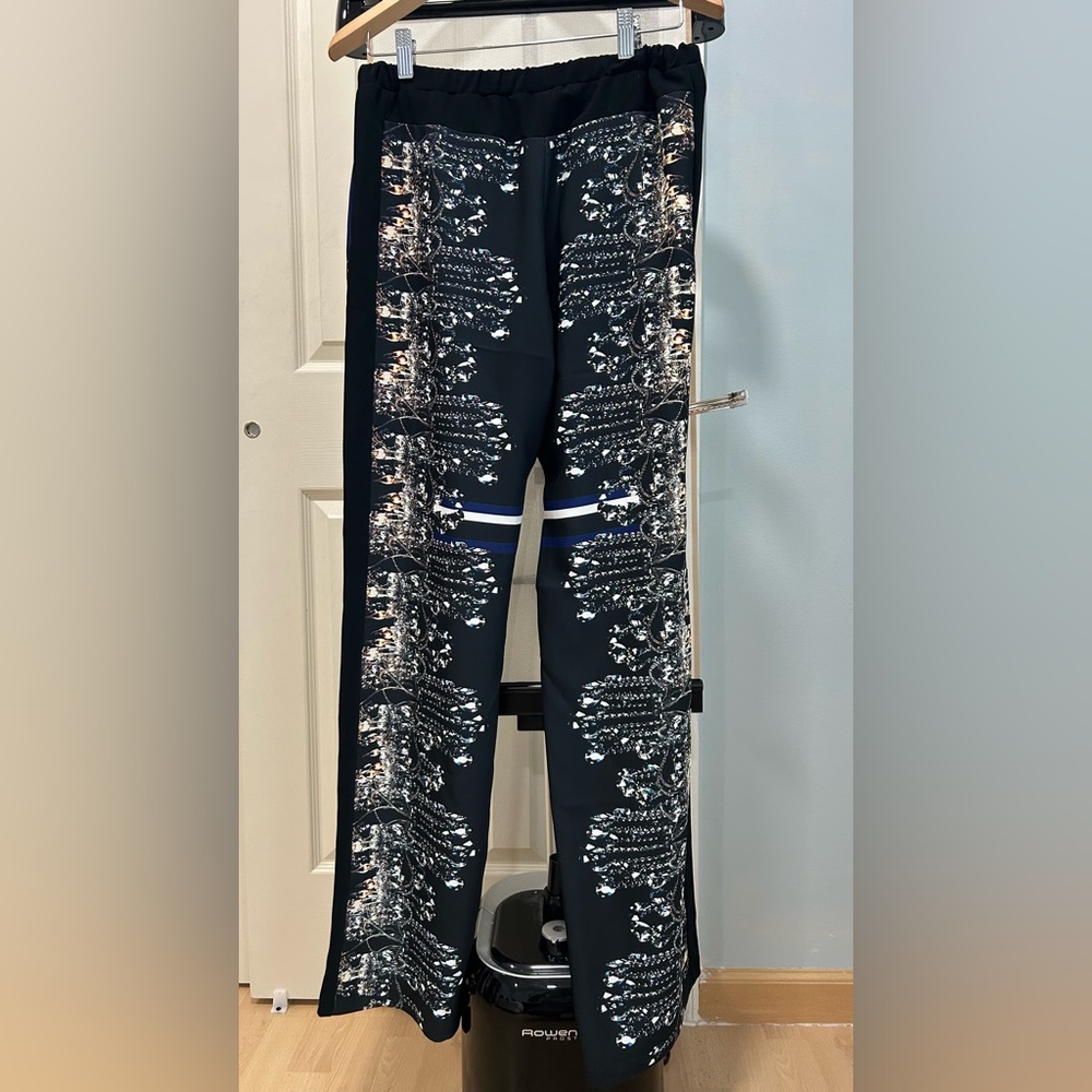 Clover Canyon Black and Blue Patterned Wide Leg Pants